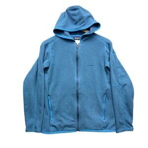 Patagonia Micro D Luxe Hoodie Women's Size S Blue Long Sleeve Fleece Jacket